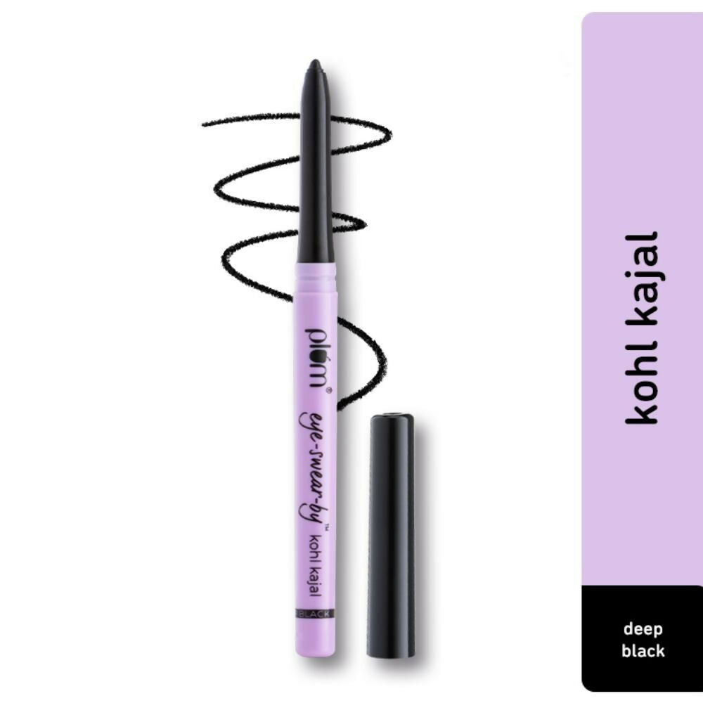 Plum Eye-swear-by Kohl Kajal - Deep Black | Grocsy
