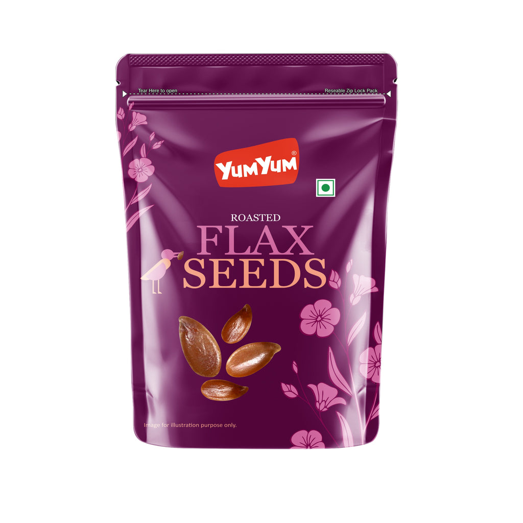Yum Yum Roasted & Salted Flax Seeds Pouch | Grocsy