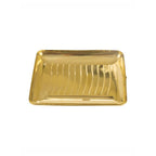 Spillbox Gold-Toned Brass Rectangular Lines Thali Pooja Essential | Grocsy