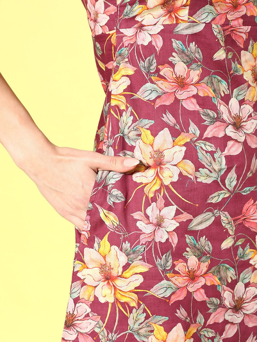 Yufta Floral Cotton Midi Dress | Grocsy