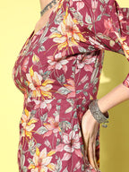 Yufta Floral Cotton Midi Dress | Grocsy