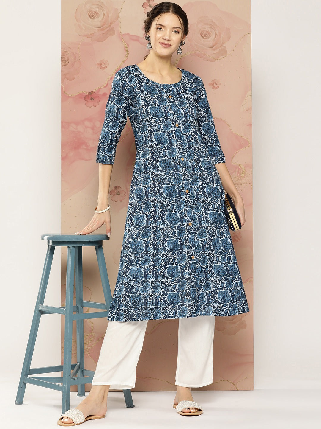 Yufta Floral Printed Kurta | Grocsy