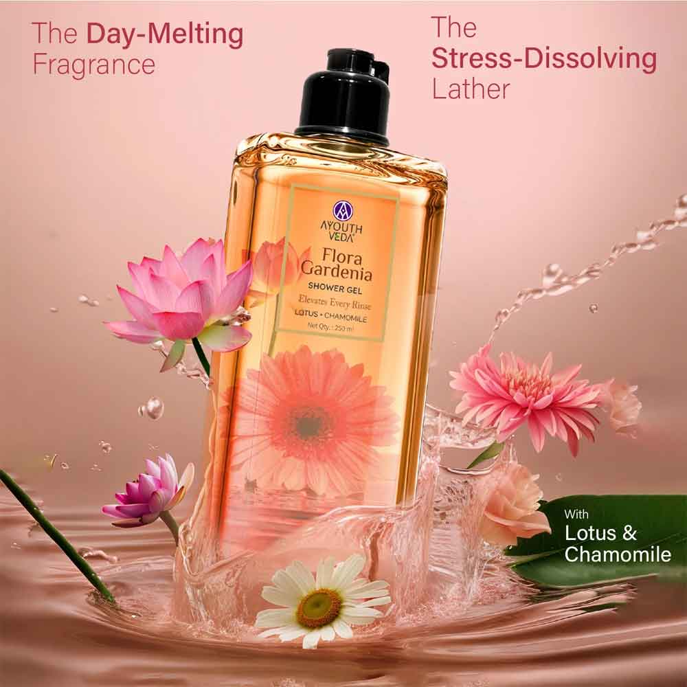 Ayouthveda Floral Gardenia Shower Gel | Grocsy