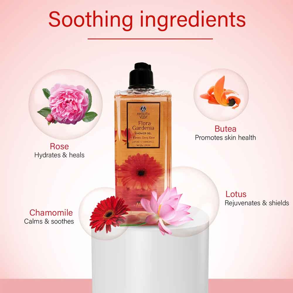 Ayouthveda Floral Gardenia Shower Gel | Grocsy