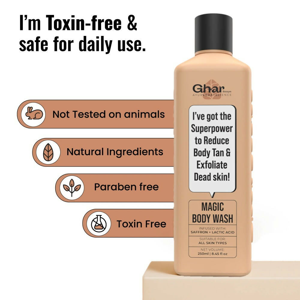Ghar Soaps Magic De-Tan Body Wash For Tan Removal | Grocsy