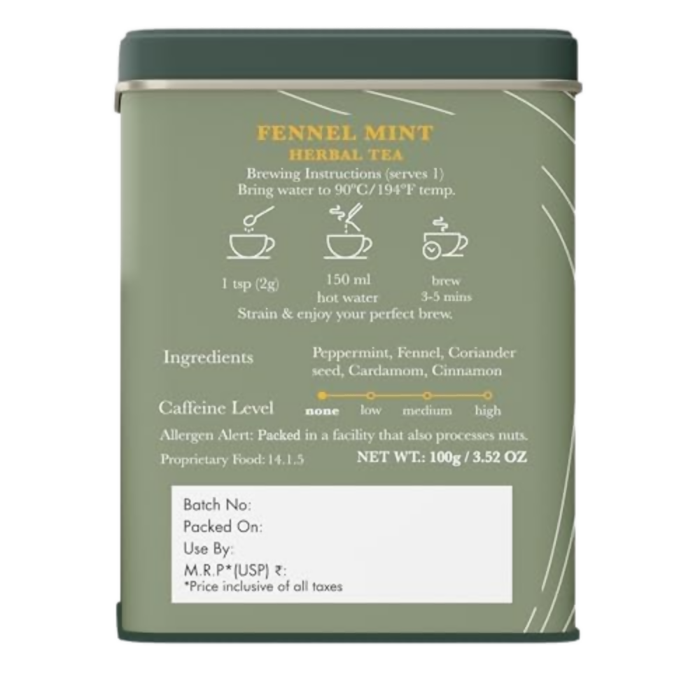 Luxmi Estates Fennel Mint Herbal Tea | Grocsy