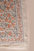 Miravan Women's Partywear Brown Floral Printed Gota Work Long Anarkali With Dupatta Set | Grocsy
