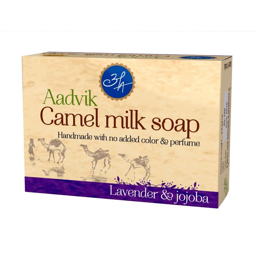 Aadvik Camel Milk Soap - Lavender & Jojoba Essential Oil | Grocsy