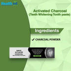 Healthvit Activated Charcoal Toothpaste | Grocsy