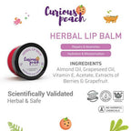 Curious Peach Ultra Protection Herbal Lip Balm - Raspberry & Blueberry | Grocsy