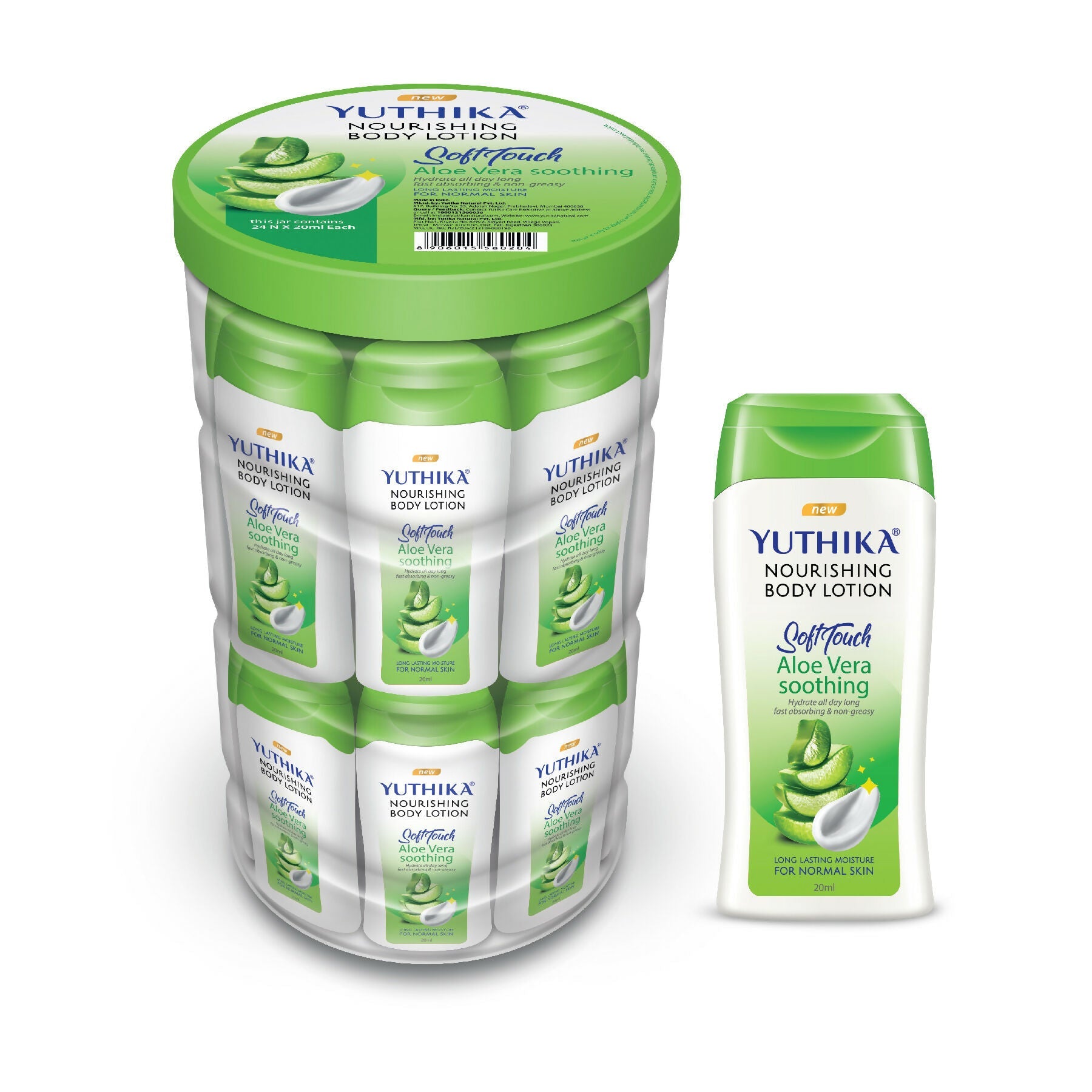 Yuthika Aloe Vera Soft Touch Body Lotion For Women & Men | Grocsy