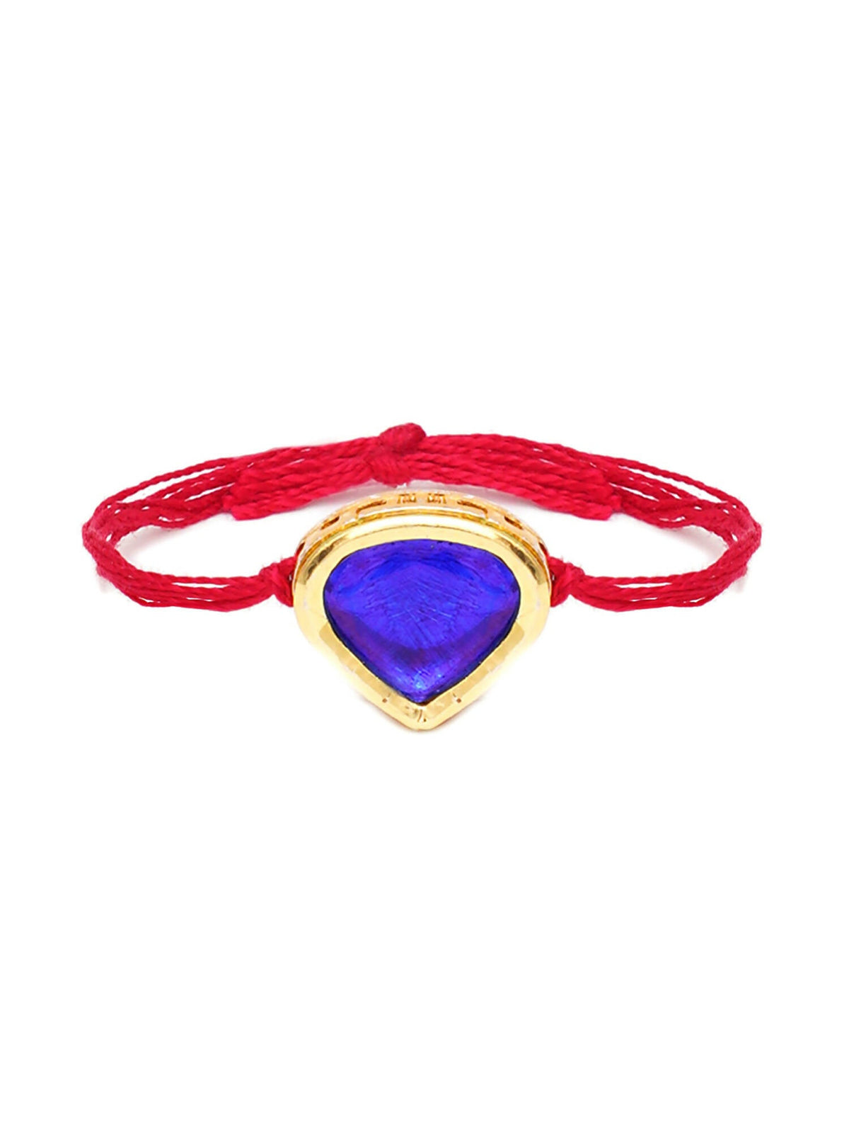 Designer kundan Rakhi - Ruby Raang | Grocsy