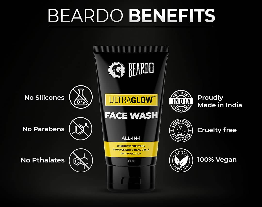 Beardo Ultraglow Face Wash All - In - 1 | Grocsy