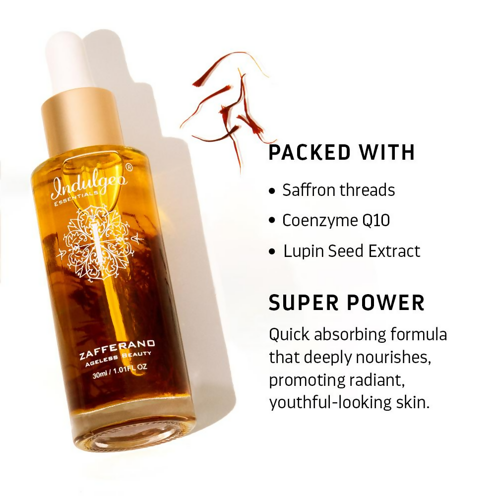 Indulgeo Essentials Ageless Beauty Zafferano Oil With Saffron | Grocsy