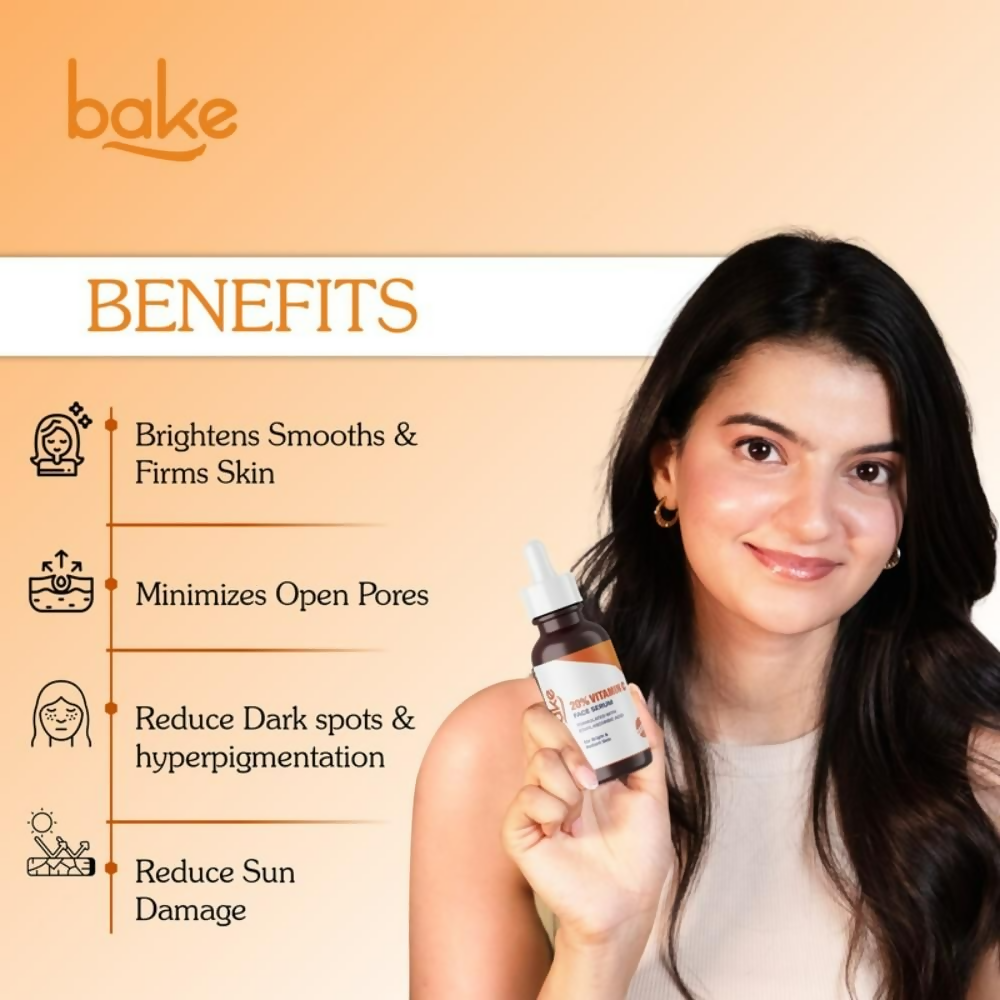 Bake 20% Vitamin C Face Serum With Ethyl Ascorbic Acid | Grocsy