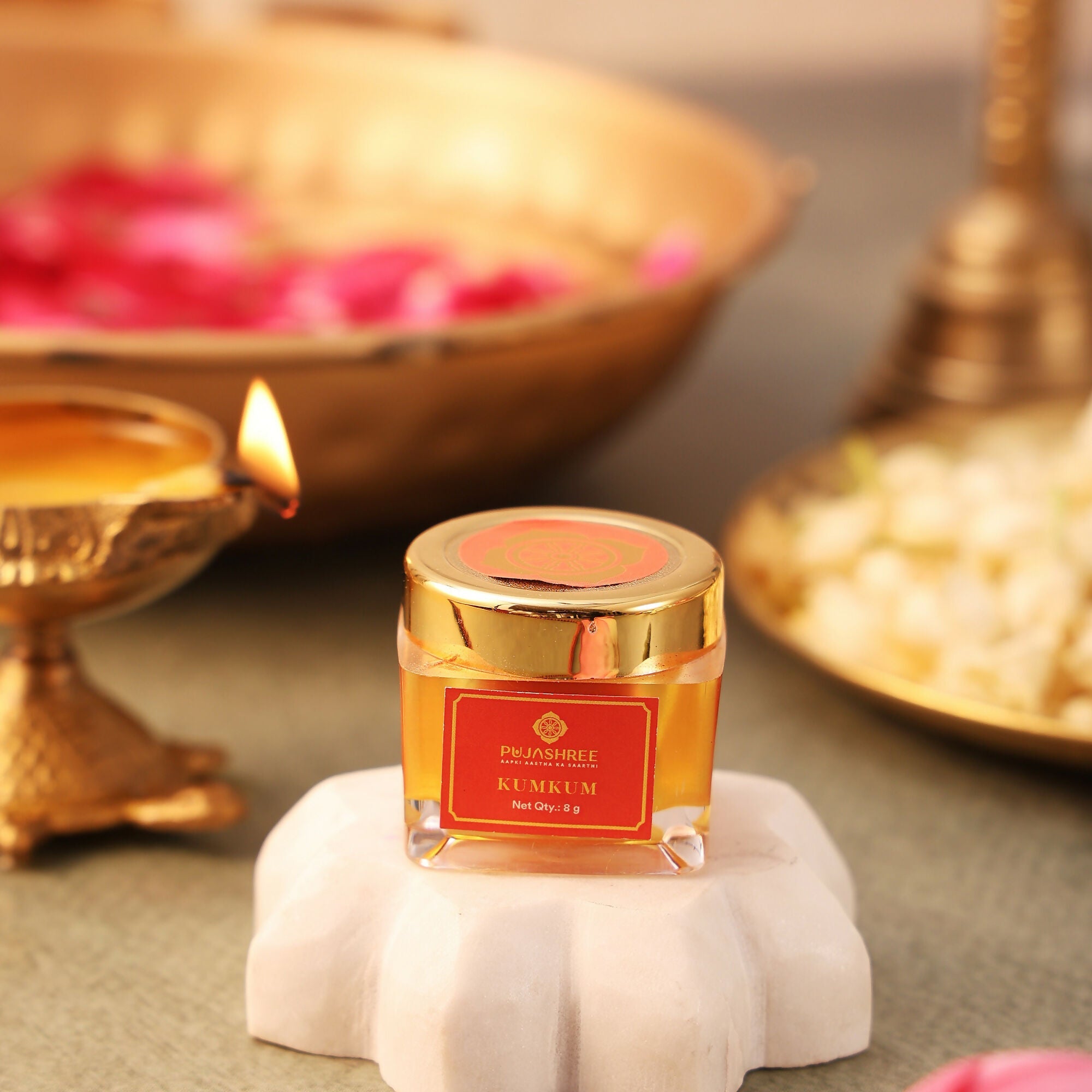 Pujashree KumKum – Pure Religious Tilak Powder for Daily Puja & Festivals | Grocsy