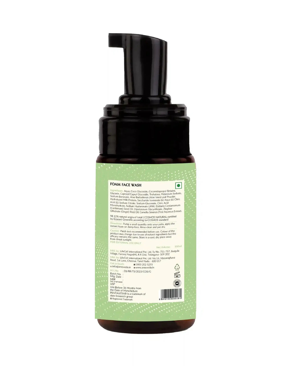 AreoVeda Foam Face Wash | Grocsy