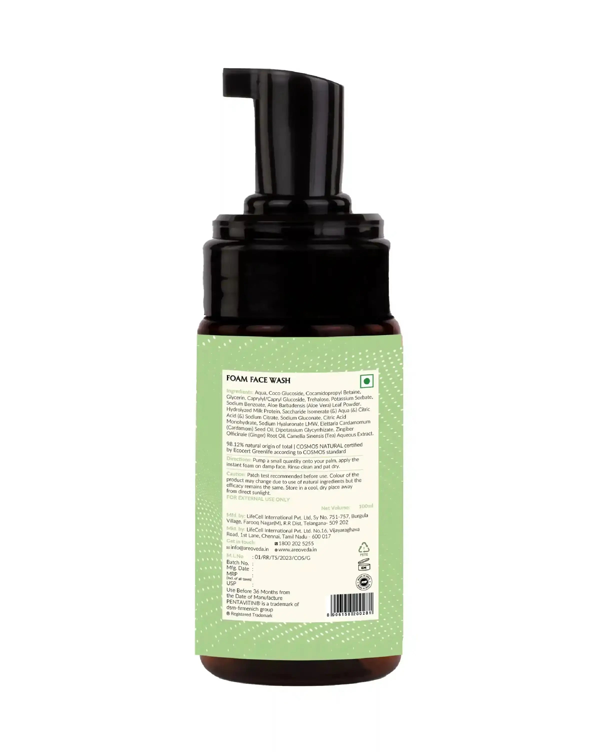 AreoVeda Foam Face Wash | Grocsy
