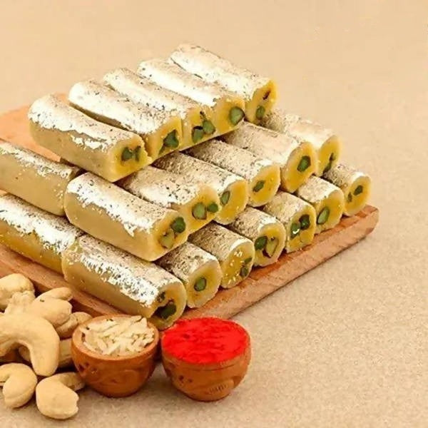 Folk Style Lumba Rakhi Set & Kaju Rolls Box | Grocsy