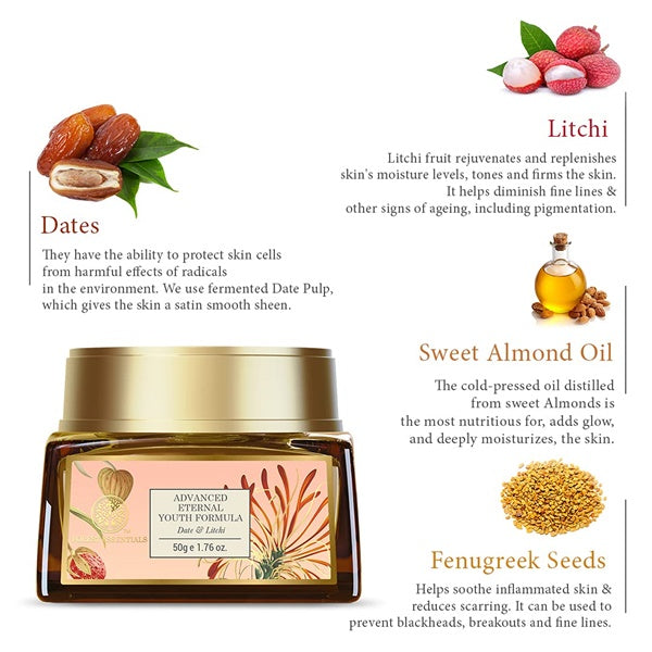 Forest Essentials Advanced Eternal Youth Formula Date & Litchi | Grocsy