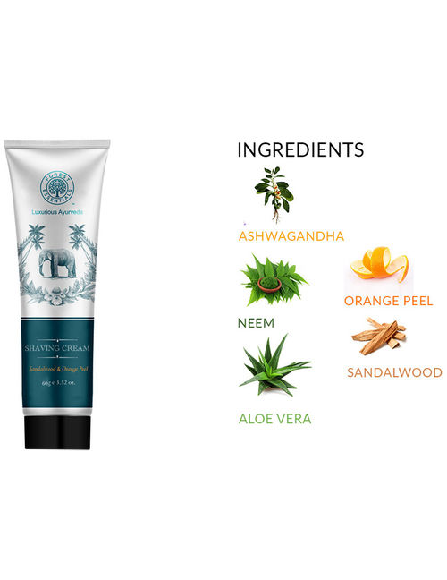Forest Essentials Sandalwood & Orange Peel Shaving Cream | Grocsy
