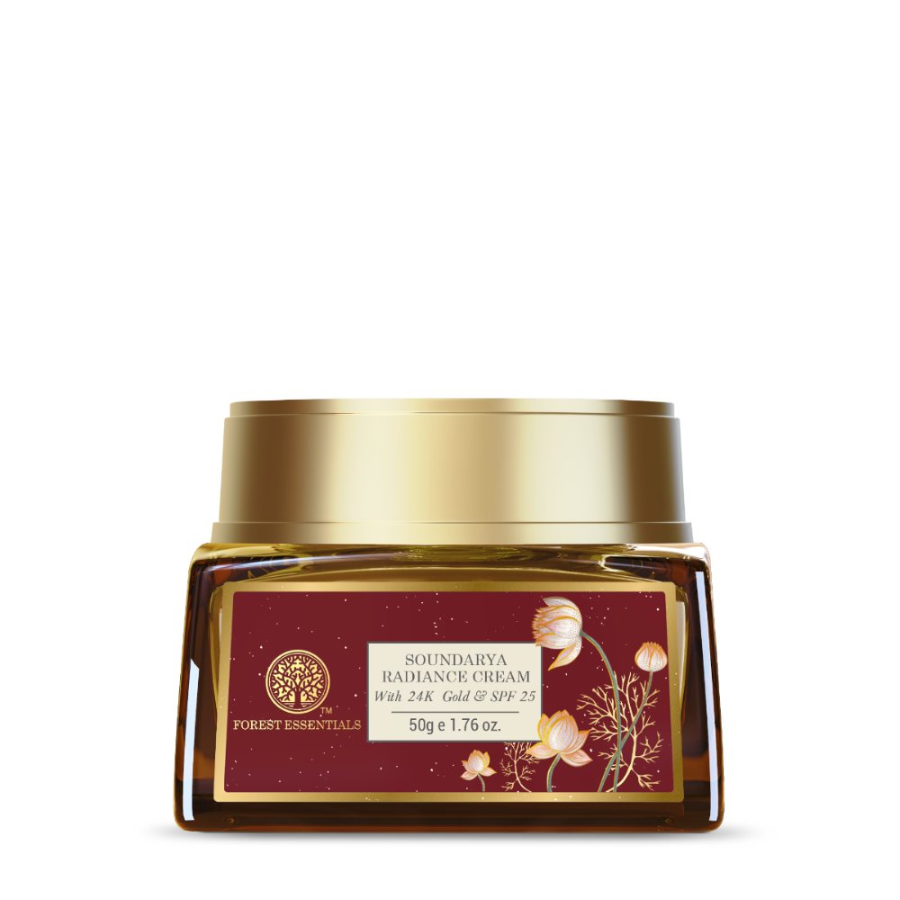 Forest Essentials Soundarya Radiance Cream With 24K Gold & SPF30 | Grocsy
