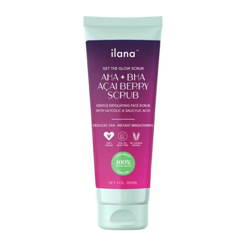 Ilana Get The Glow - AHA BHA Gentle Exfoliating Cream Face Scrub | Grocsy