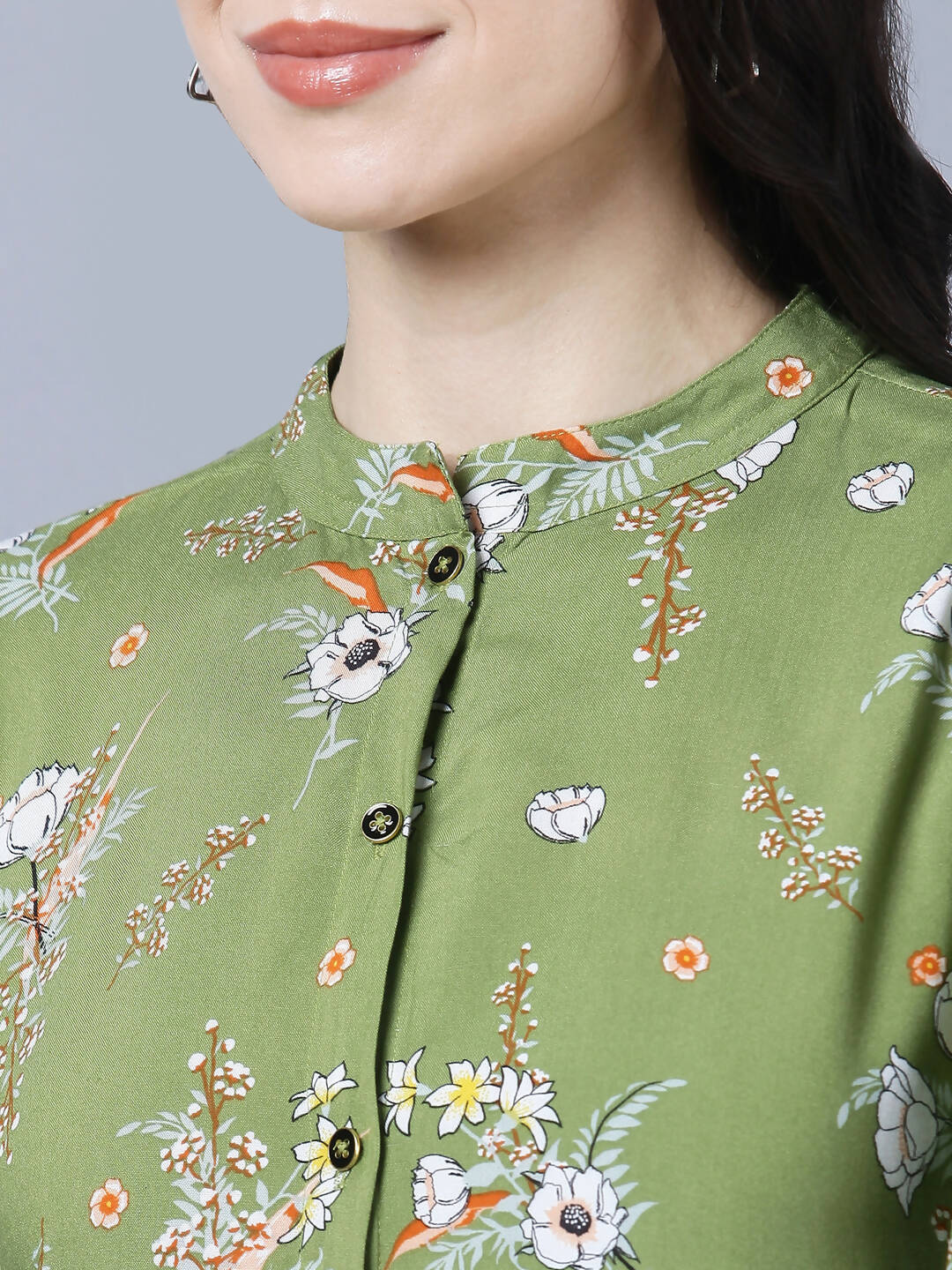 Myshka Stylish Green Viscose Short Sleeve Women's Top | Grocsy
