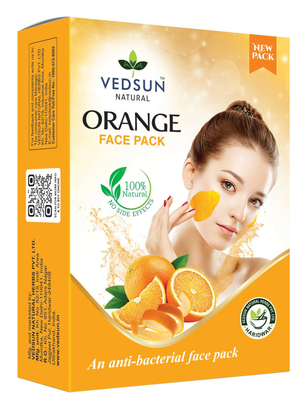 Vedsun Naturals Orange Face Pack | Grocsy