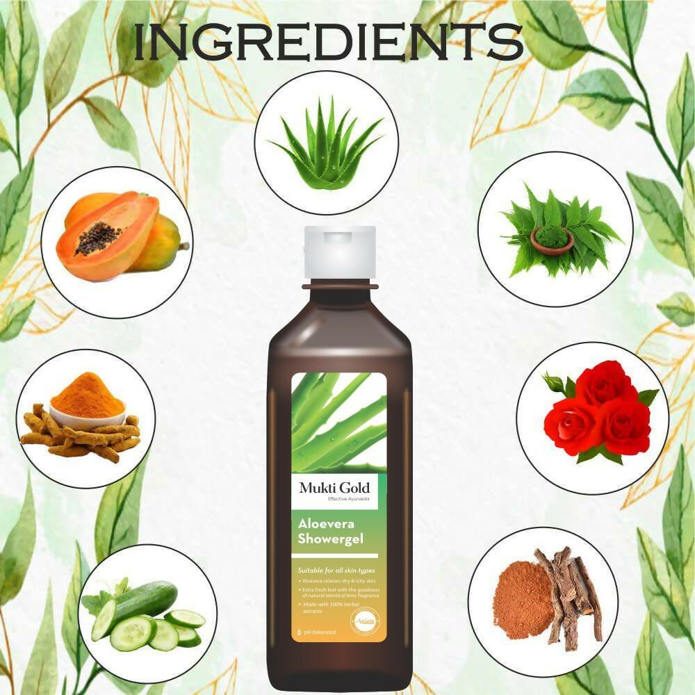 Axiom Mukti Gold Aloevera Shower Gel | Grocsy
