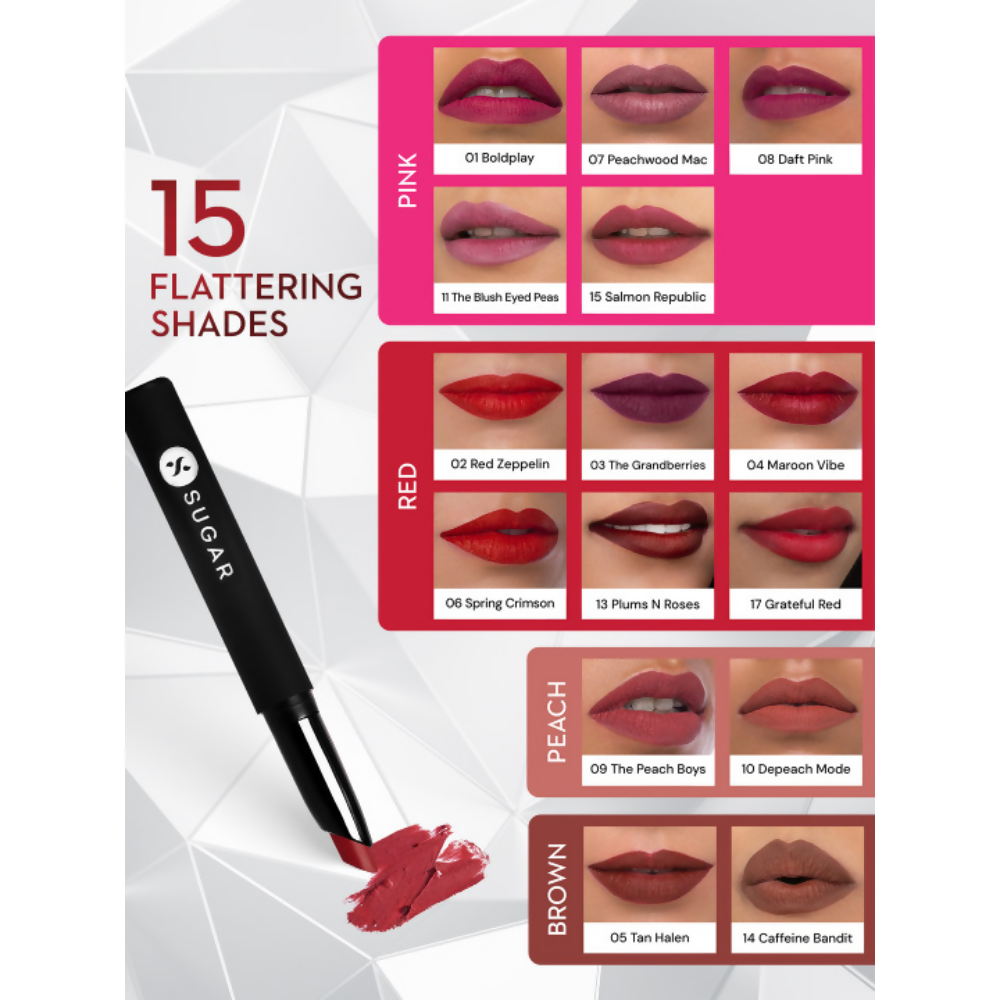 Sugar Cosmetics Matte Attack Transferproof Lipstick - 14 Caffeine Bandit | Grocsy