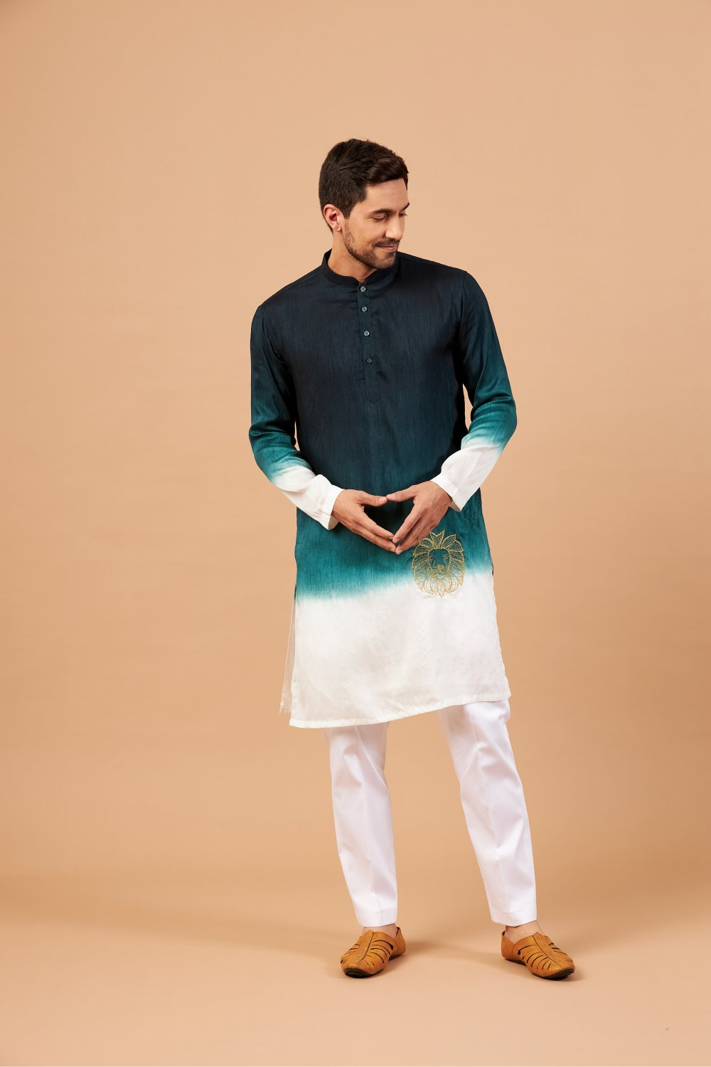 Leonine Designer Men's kurta by Hilo Design | Grocsy