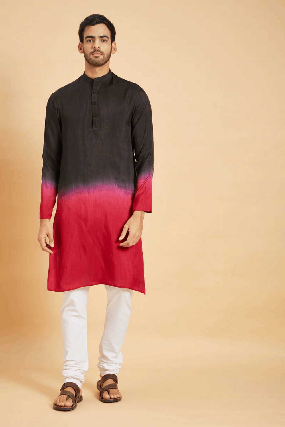Red Knight Designer Men's Kurta by Hilo Design | Grocsy