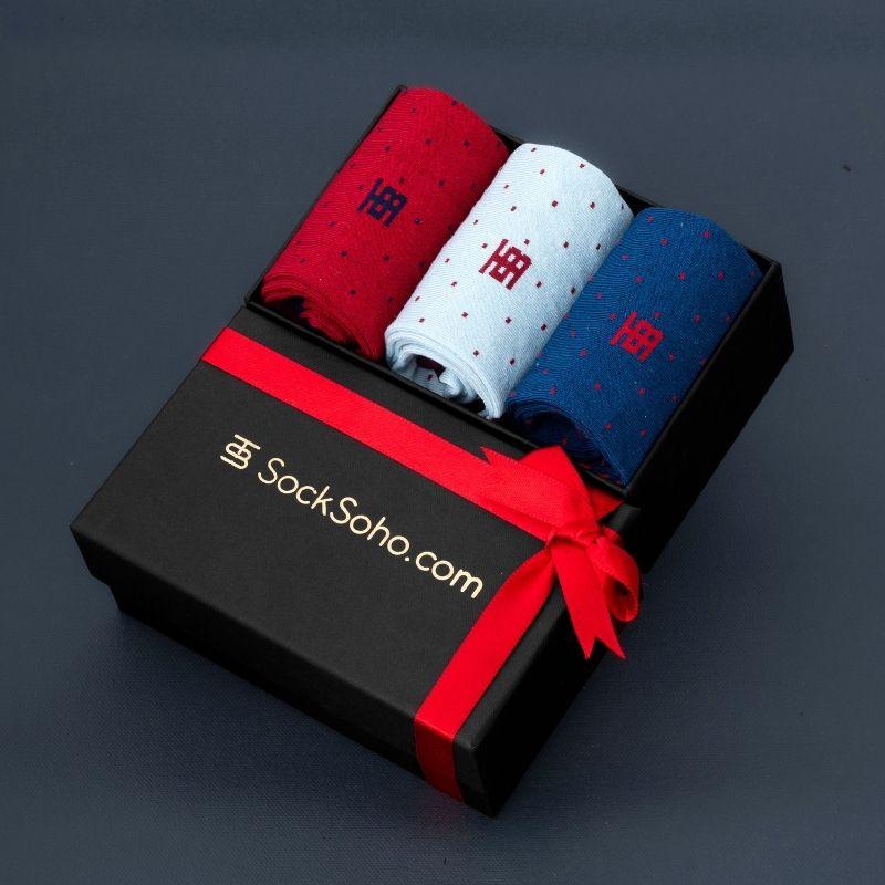 Socksoho Luxury Men Socks Oxford Giftbox | Grocsy