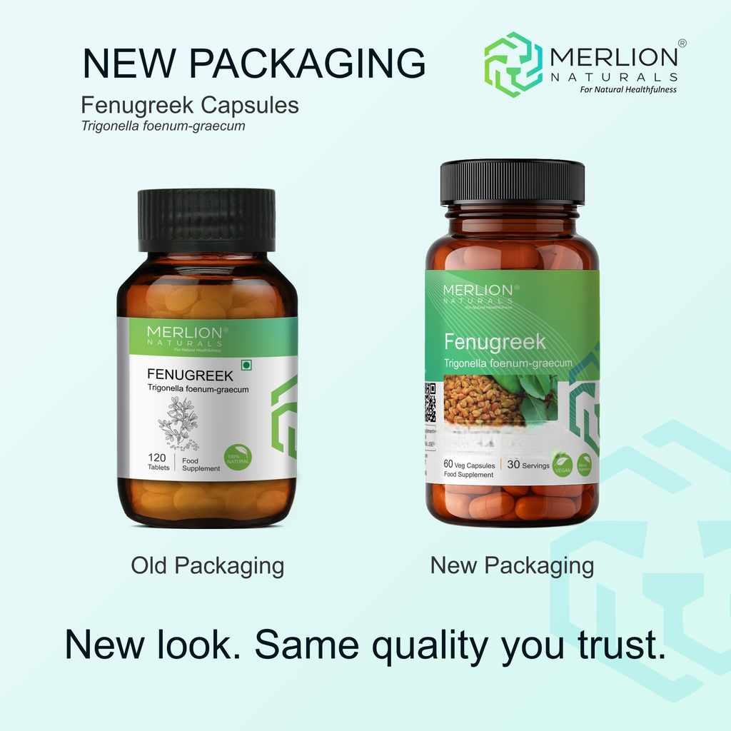 Merlion Naturals Fenugreek 1400mg Capsules | Grocsy