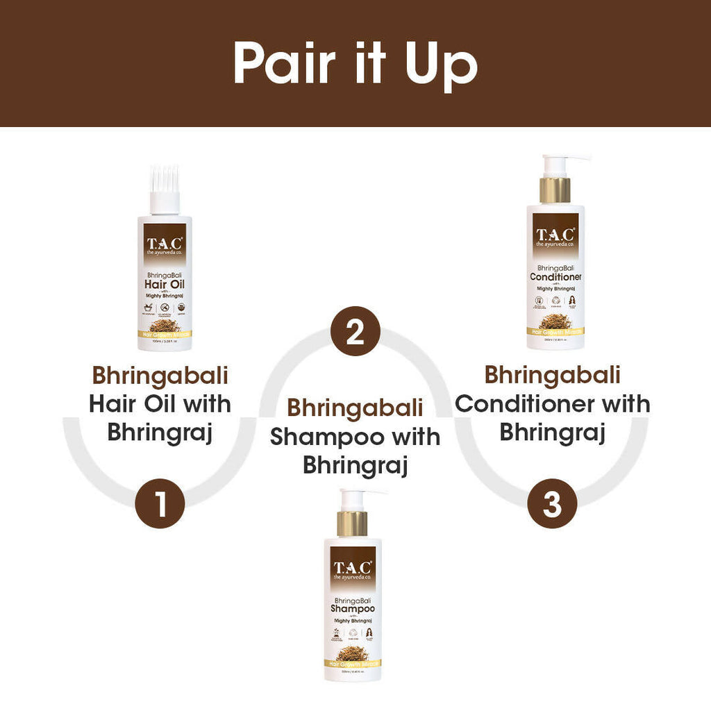 TAC - The Ayurveda Co. Bhringabali Hair Conditioner for Dry & Frizzy Hair with Amla & Bhringraj | Grocsy