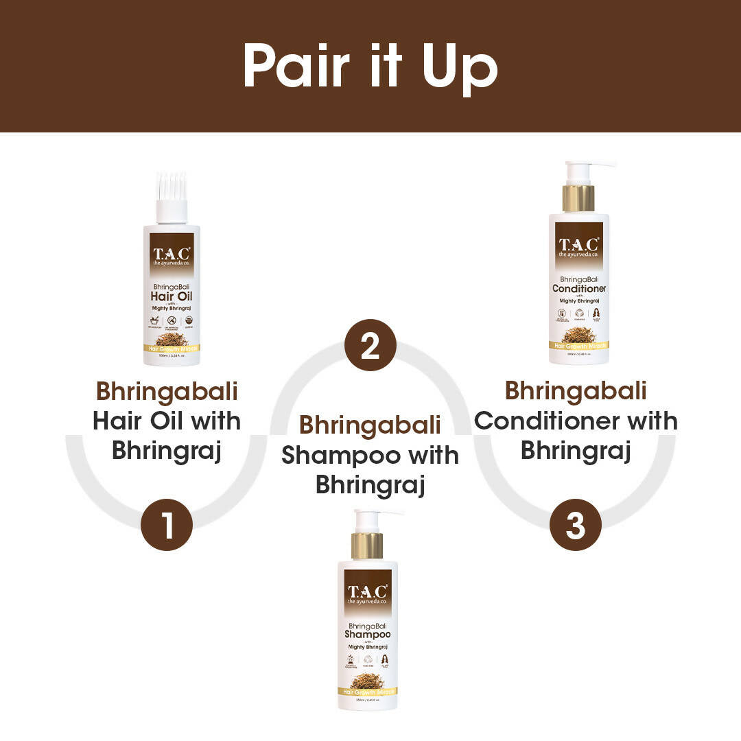 TAC - The Ayurveda Co. Bhringabali Hair Conditioner for Dry & Frizzy Hair with Amla & Bhringraj | Grocsy
