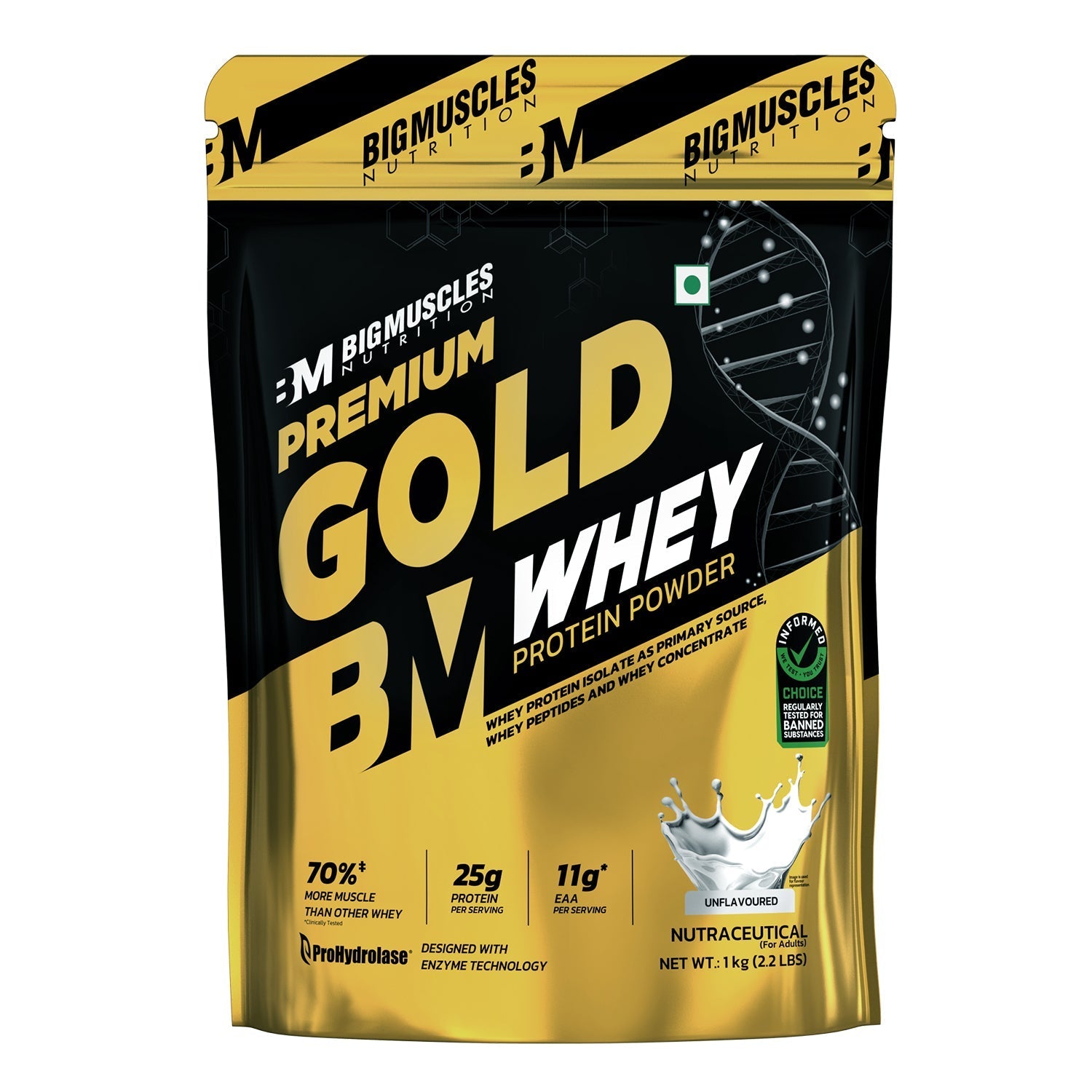 Big Muscles Nutrition Premium Gold Whey Protein | Grocsy