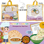 The Small Wonderland Annapurna Thali Pretend Play Set -Roti,Daal ,Rice ,bhindi ki sabji - Indian Food Inspired Pretend Play toys | Grocsy