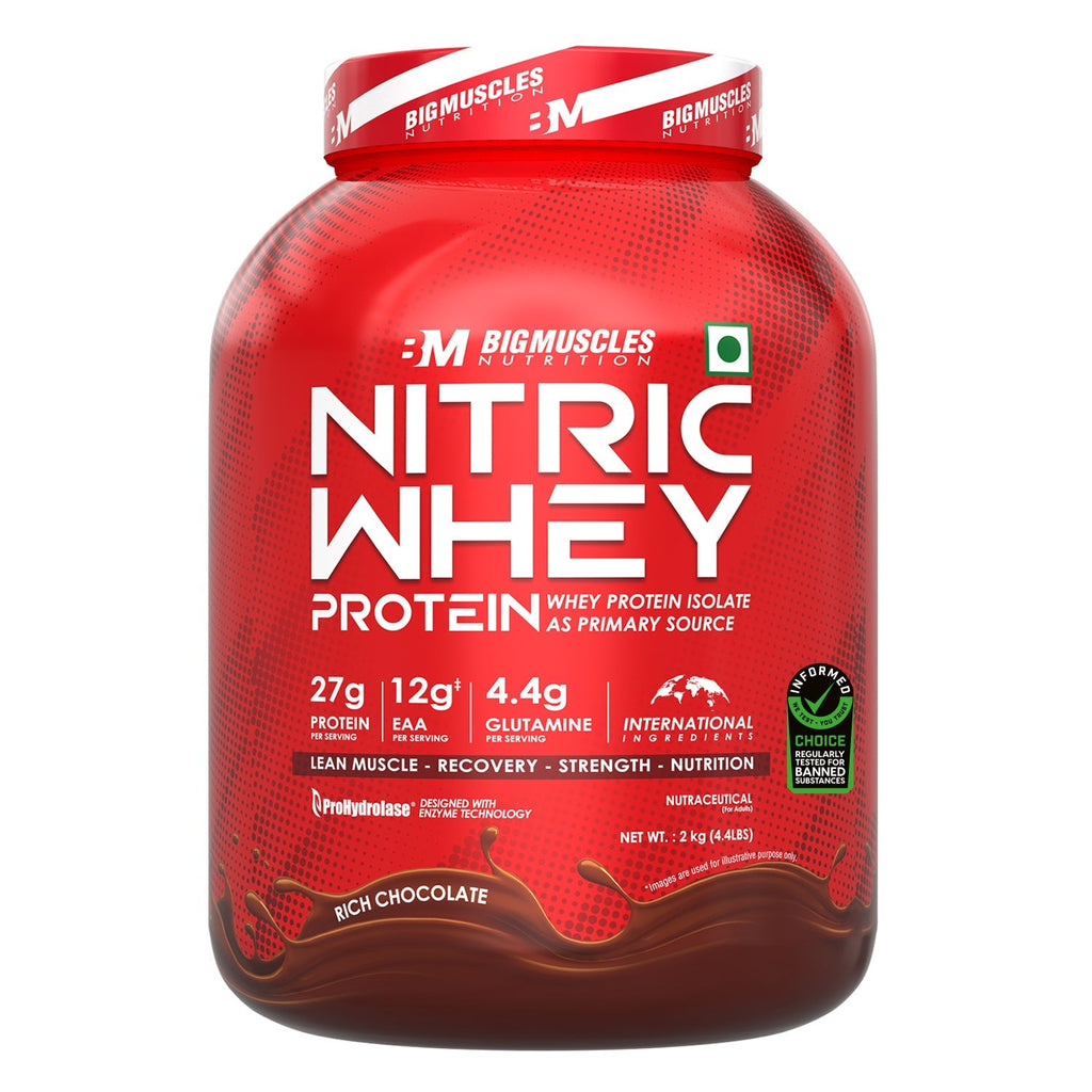 Big Muscles Nutrition Nitric Whey Protein | Grocsy