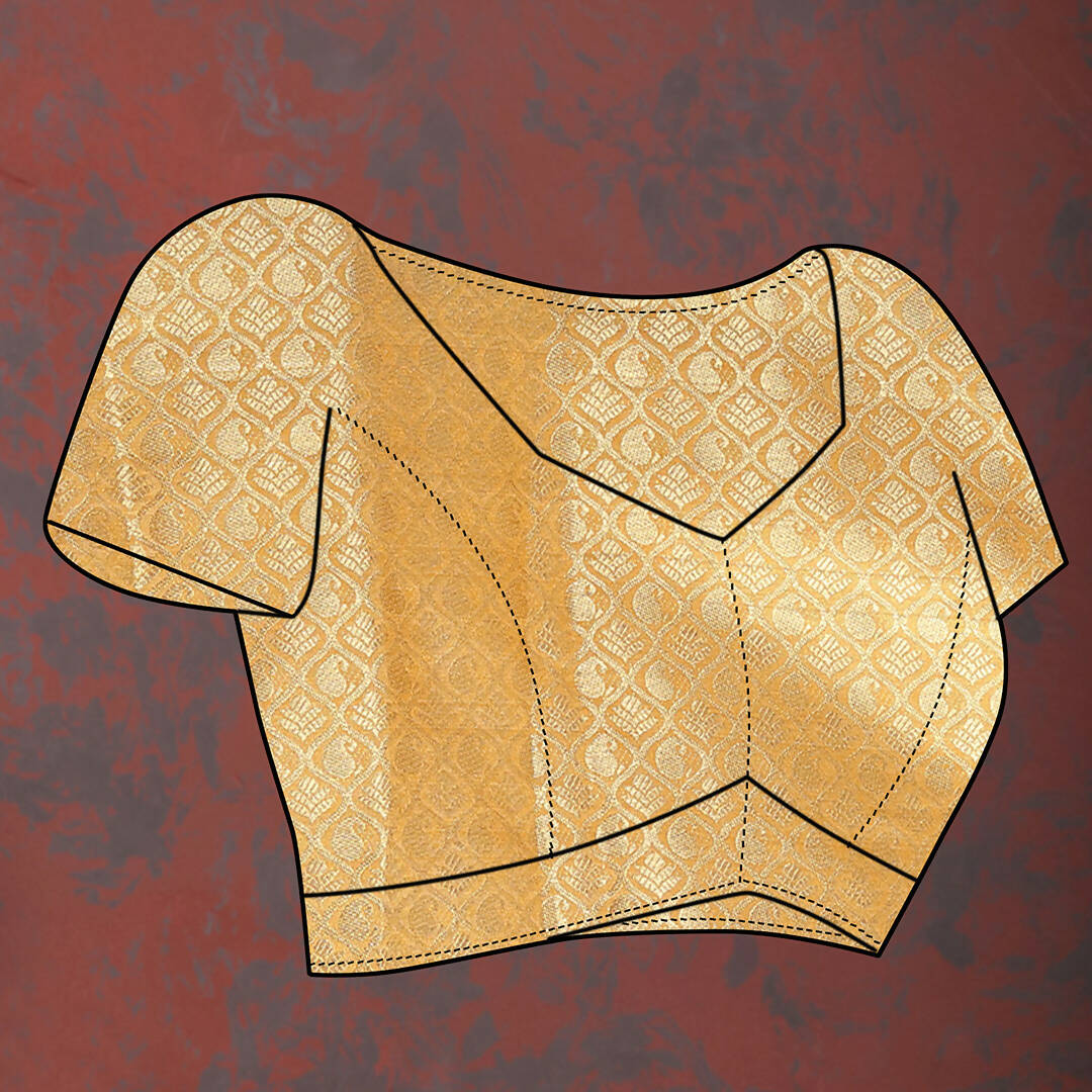 Lorenvalley Fashion Gold Cotton Woven Design with Zari Weaving Design Saree | Grocsy