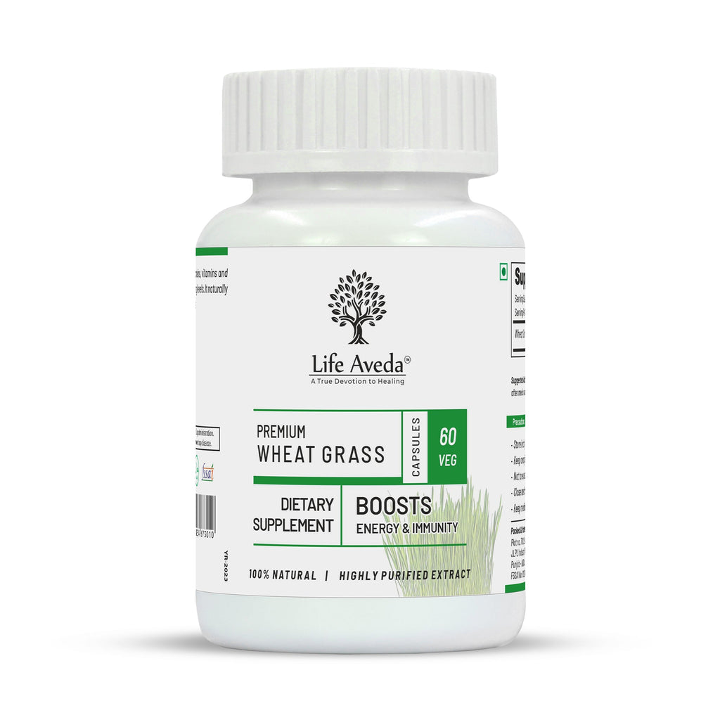 Life Aveda Premium Wheat Grass Capsules | Grocsy