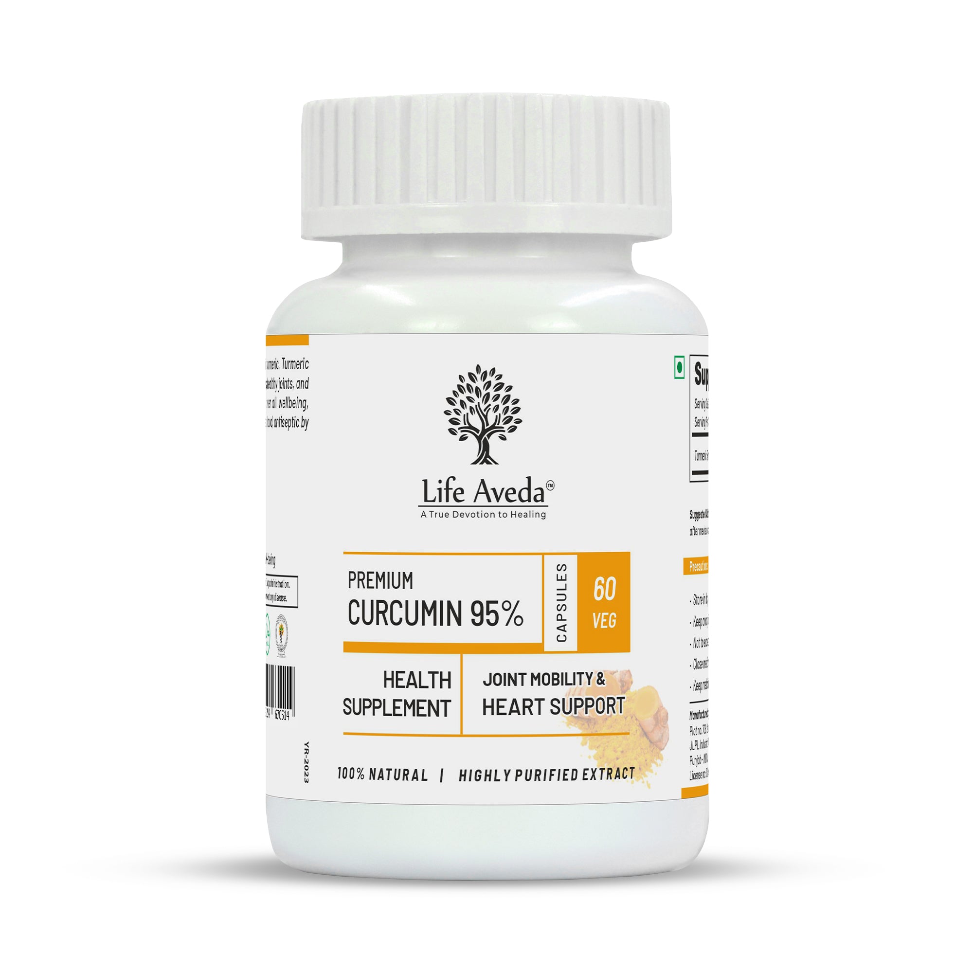Life Aveda Premium Curcumin 95% Capsules | Grocsy