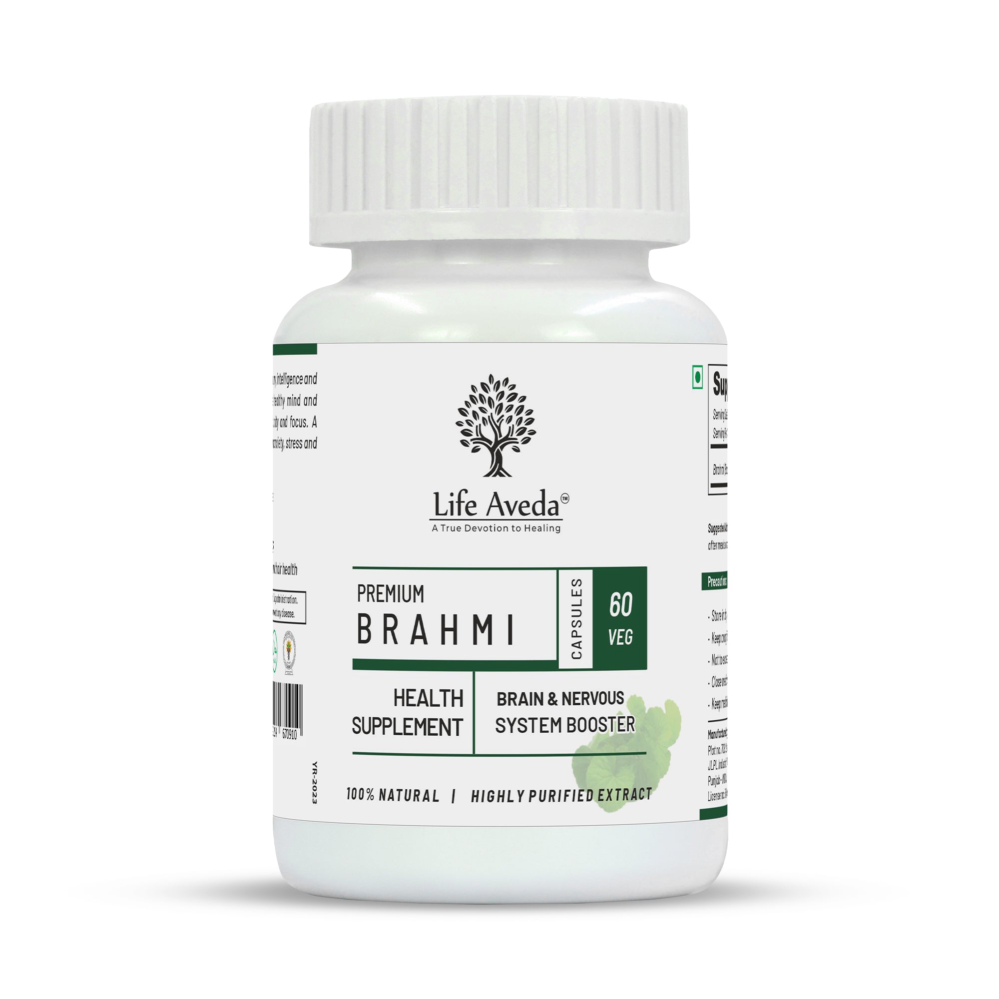 Life Aveda Premium Brahmi Capsules | Grocsy