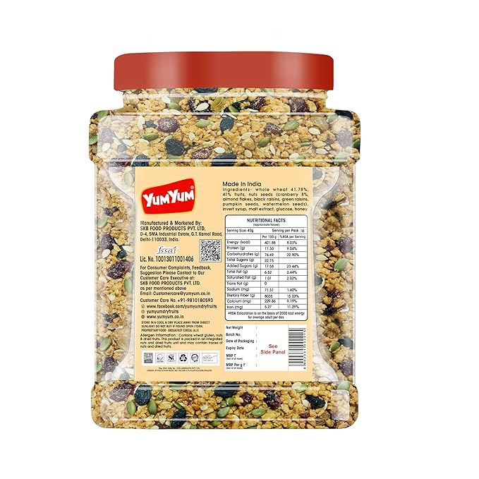 Yum Yum Fruit, Nuts & Seeds Muesli Jar | Grocsy