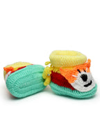 Chutput Kids Woollen Hand Knitted Dog Face Detailed Booties - Multi | Grocsy