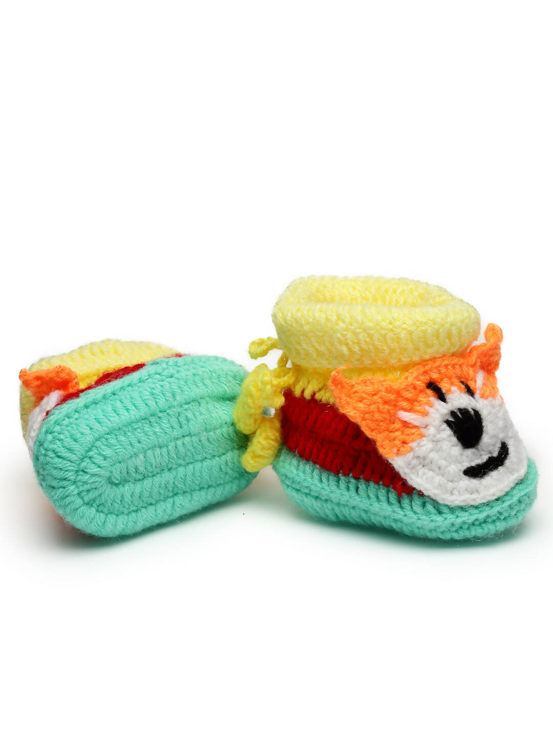Chutput Kids Woollen Hand Knitted Dog Face Detailed Booties - Multi | Grocsy