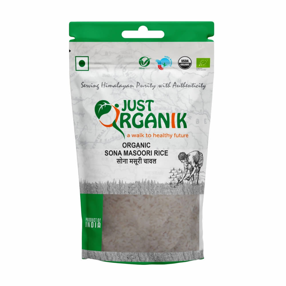 Just Organik Sona Masoori Rice | Grocsy