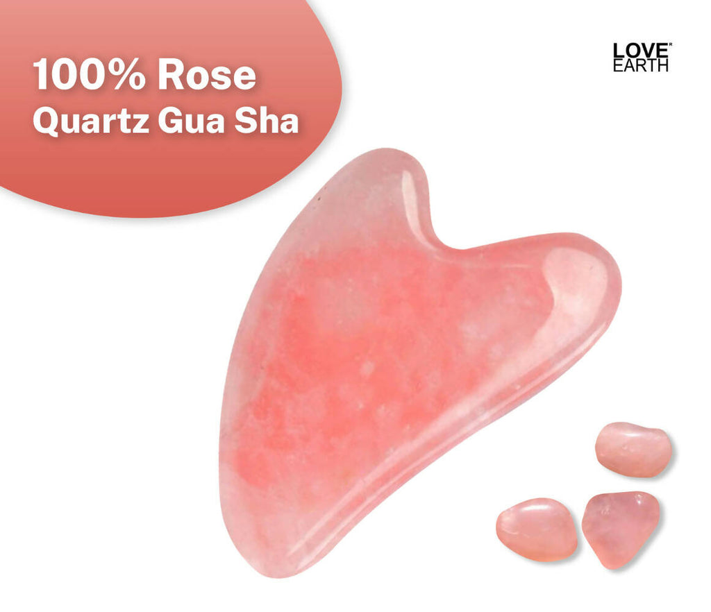 Love Earth Rose Quartz Gua Sha | Grocsy