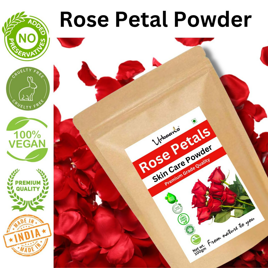 Urbaano Herbal Rose Petal Powder Double Filtered Natural Pure For Skin | Grocsy